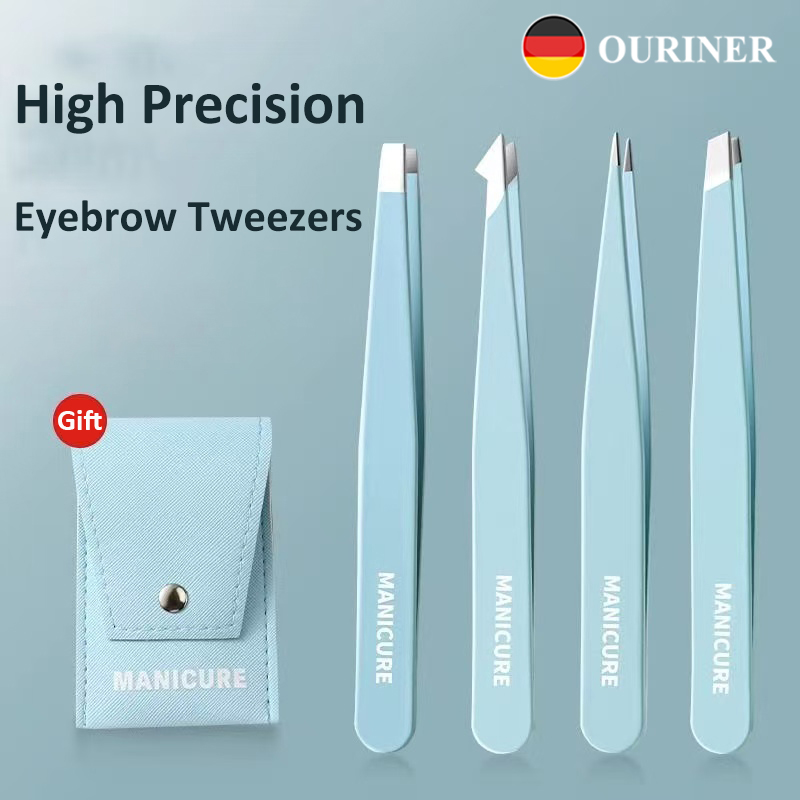 Beauty - Makeup - Eyes - Pince à sourcils colorée, 4 pièces,