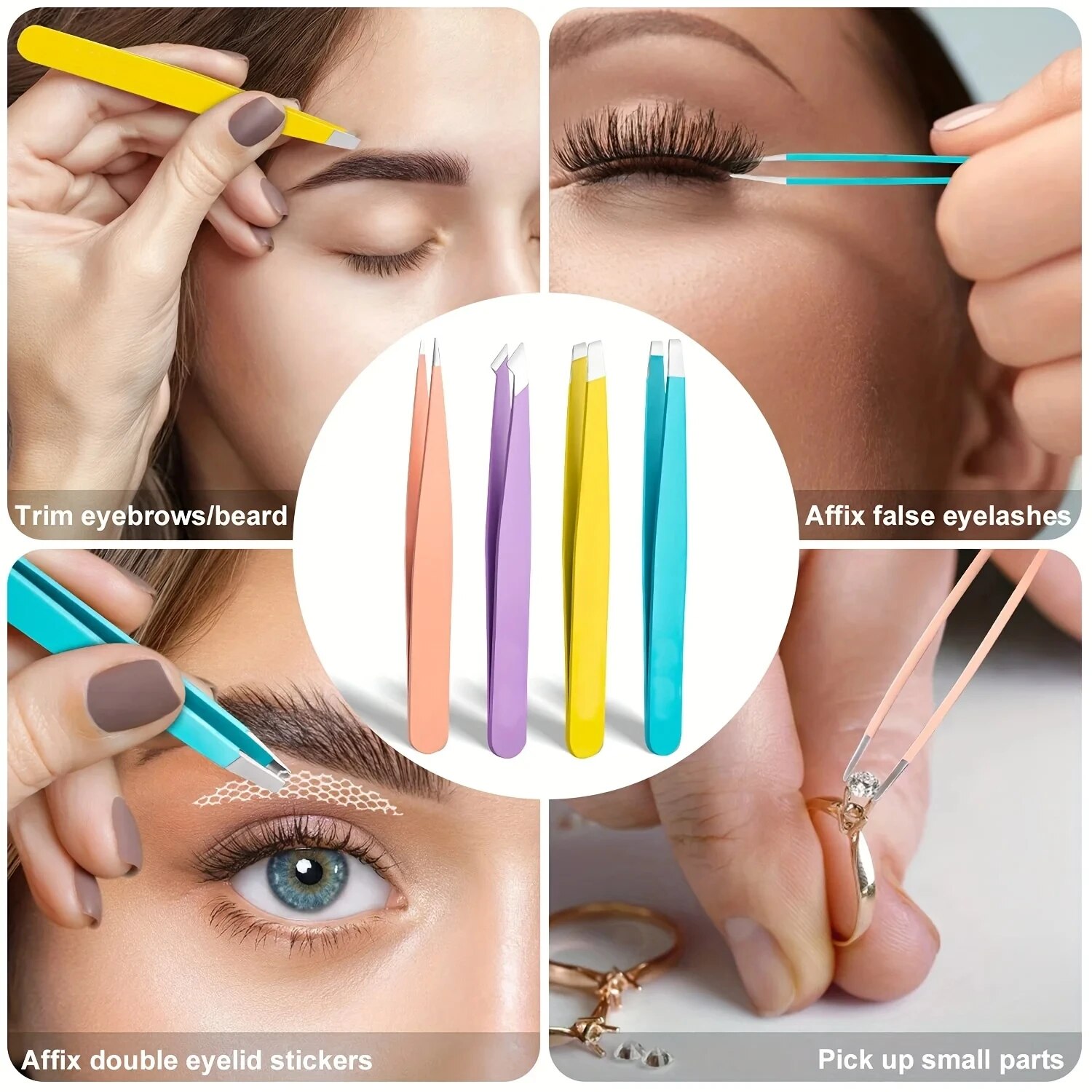 Beauty - Makeup - Eyes - Pince à épiler sourcils colorée en