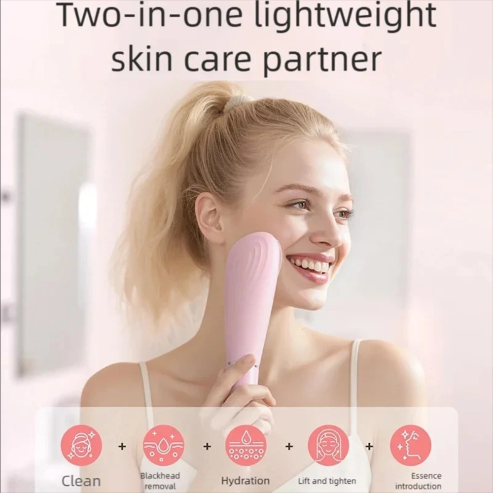 Electric Face Cleanser Brush - Brosse nettoyante électrique 7-en-1 en silicone