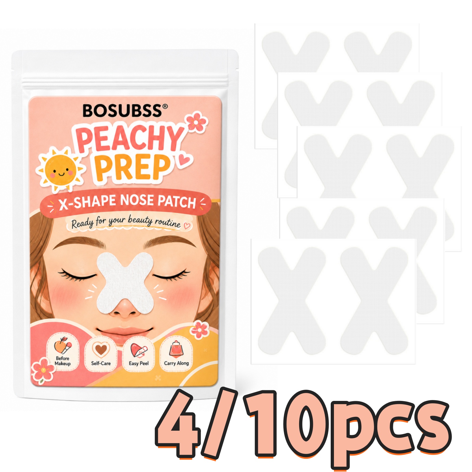 X Beauty Makeup - Lot de 4/10 patchs nasaux en