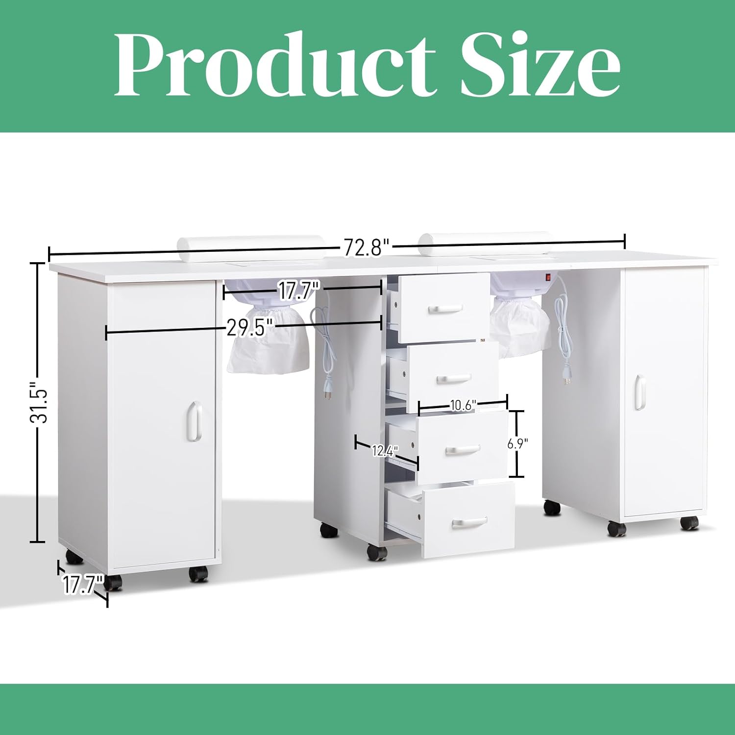 Table de manucure double pour  - X Beauty Makeup avis et prix