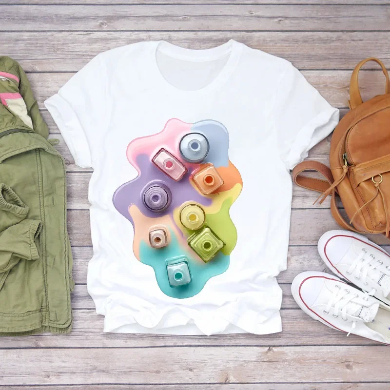 T-shirt blanc à manches courte - Makeup Plus Beauty avis et prix